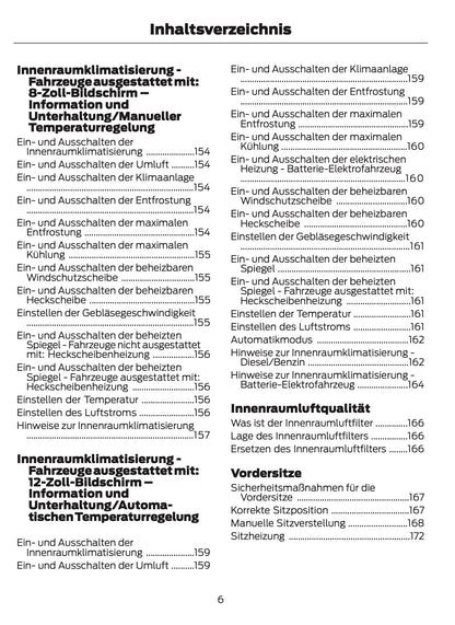 2024-2025 Ford Tourneo Courier/Transit Courier Bedienungsanleitung | Deutsch