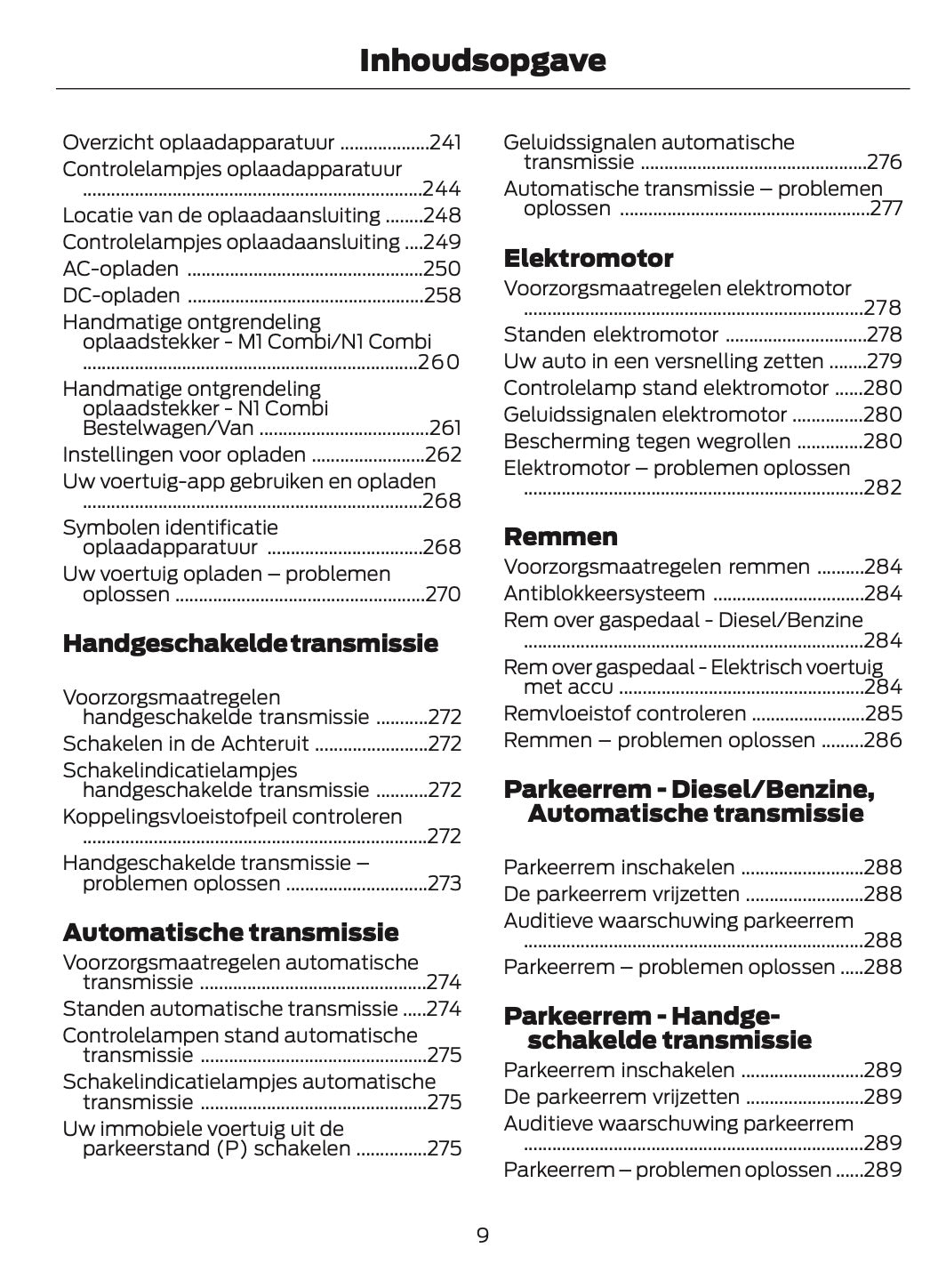 2024-2025 Ford Tourneo Courier/Transit Courier Owner's Manual | Dutch