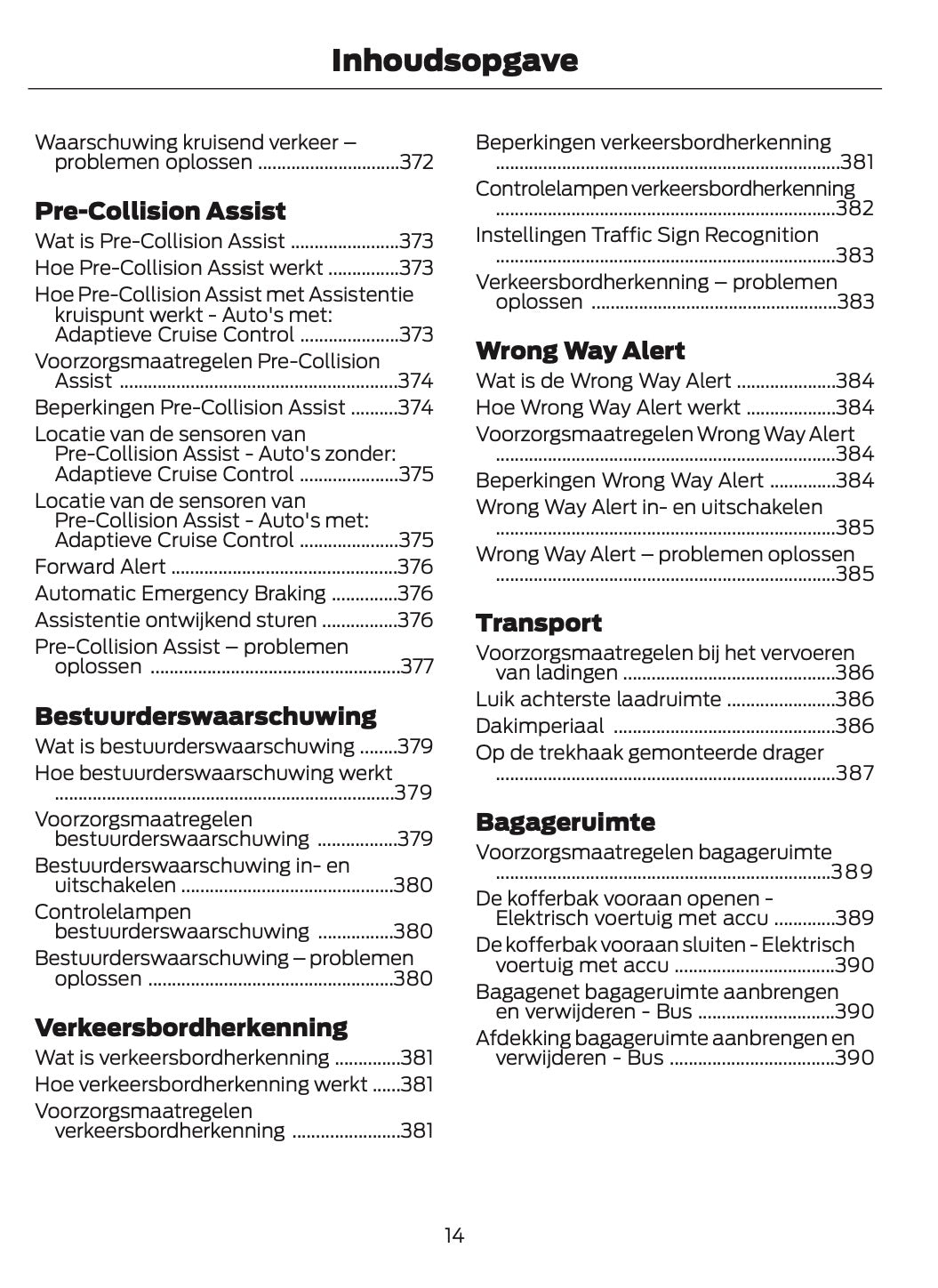 2024-2025 Ford Tourneo Courier/Transit Courier Owner's Manual | Dutch