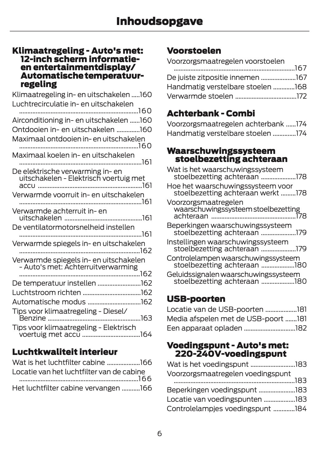 2024-2025 Ford Tourneo Courier/Transit Courier Owner's Manual | Dutch