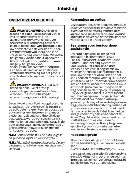 2026 Ford Tourneo Courier/Transit Courier Gebruikershandleiding | Nederlands