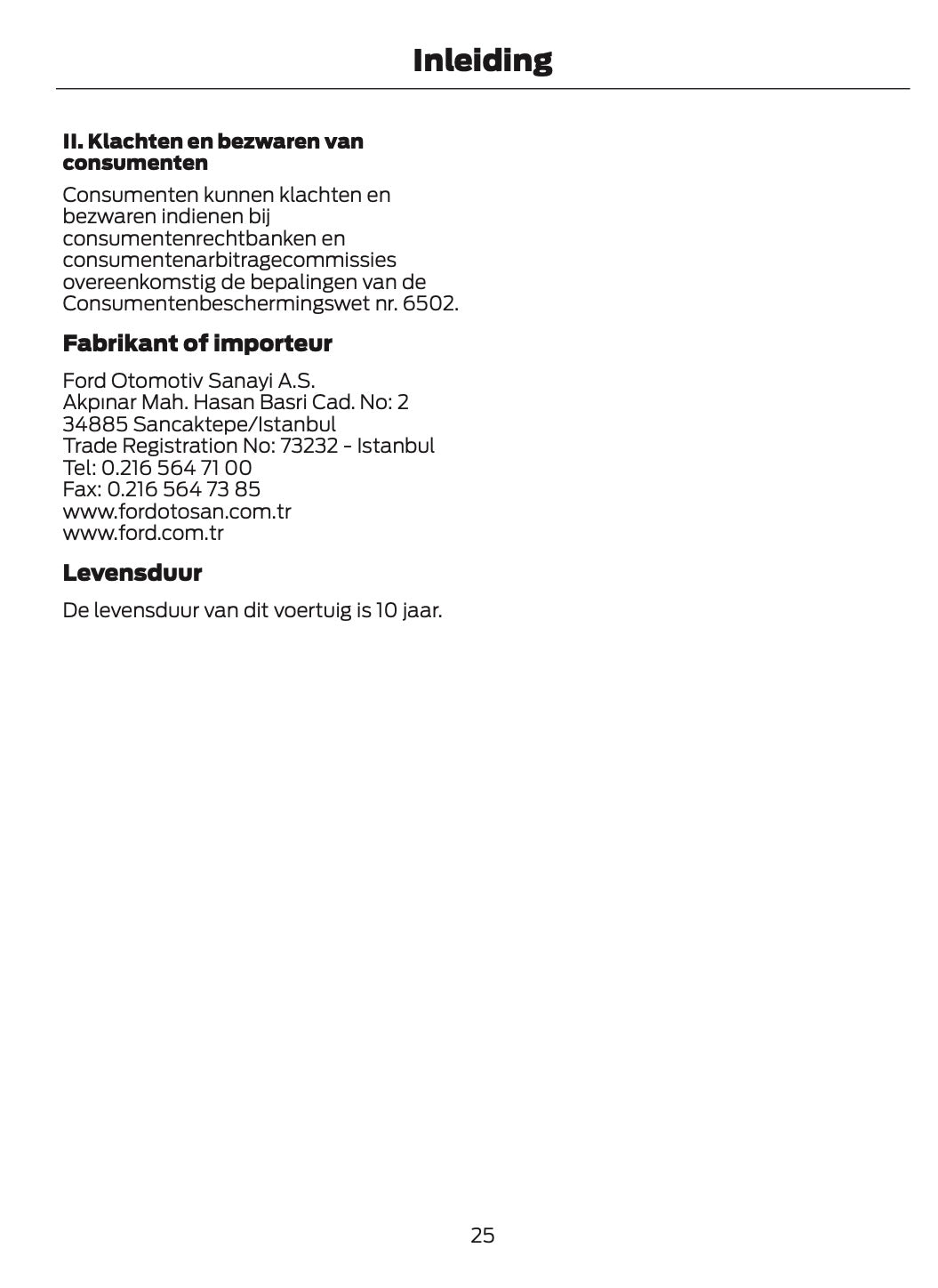 2026 Ford Tourneo Courier/Transit Courier Gebruikershandleiding | Nederlands