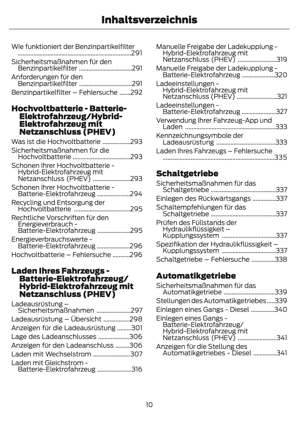 2024-2025 Ford Tourneo Custom/Transit Custom Bedienungsanleitung | Deutsch