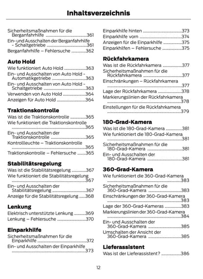 2024-2025 Ford Tourneo Custom/Transit Custom Bedienungsanleitung | Deutsch