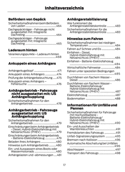 2024-2025 Ford Tourneo Custom/Transit Custom Bedienungsanleitung | Deutsch