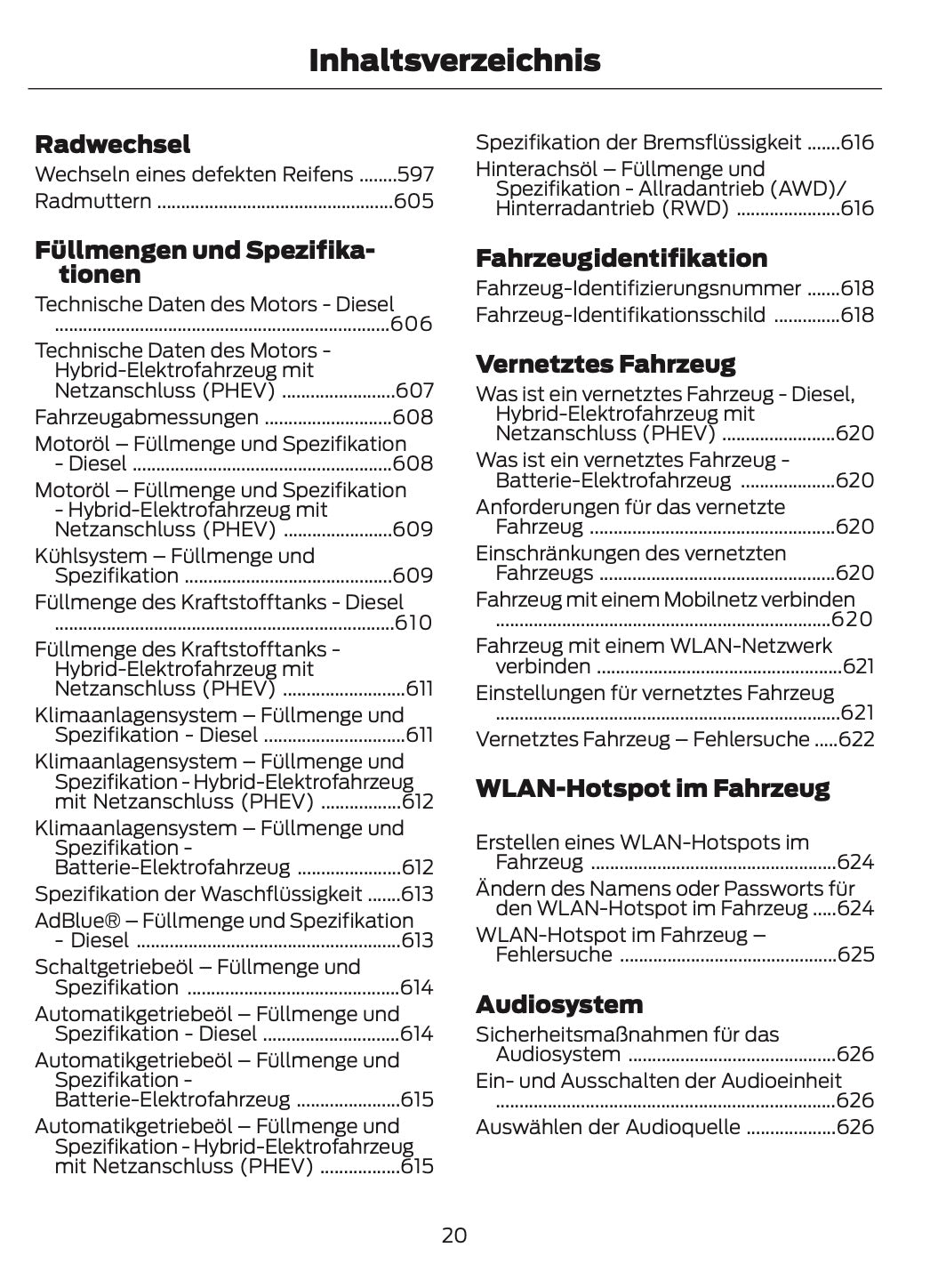 2024-2025 Ford Tourneo Custom/Transit Custom Bedienungsanleitung | Deutsch