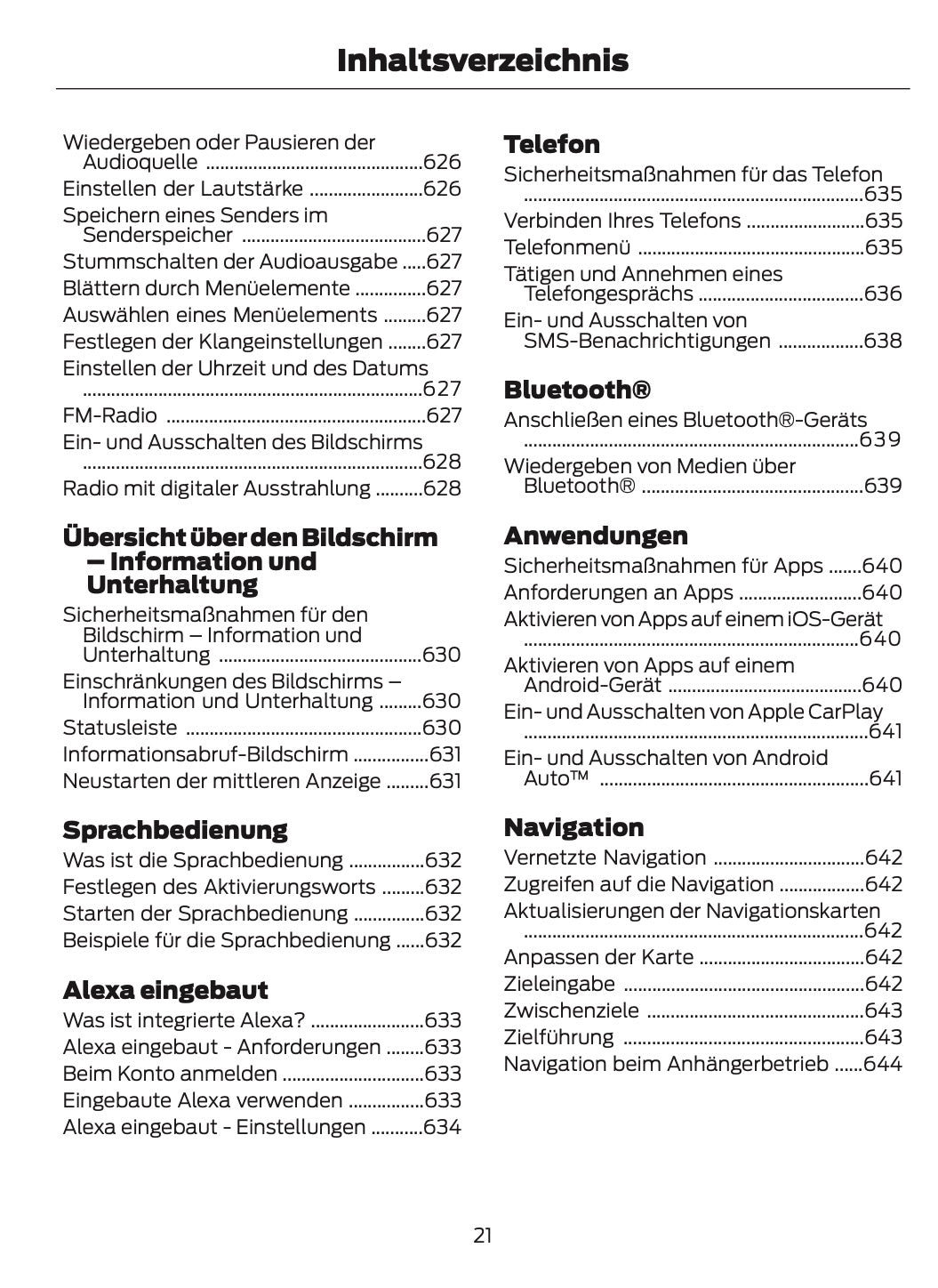 2024-2025 Ford Tourneo Custom/Transit Custom Bedienungsanleitung | Deutsch