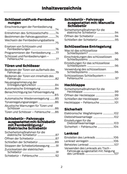 2024-2025 Ford Tourneo Custom/Transit Custom Bedienungsanleitung | Deutsch