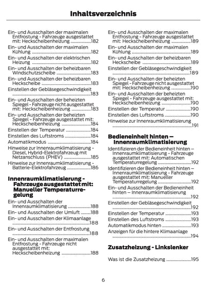 2024-2025 Ford Tourneo Custom/Transit Custom Bedienungsanleitung | Deutsch
