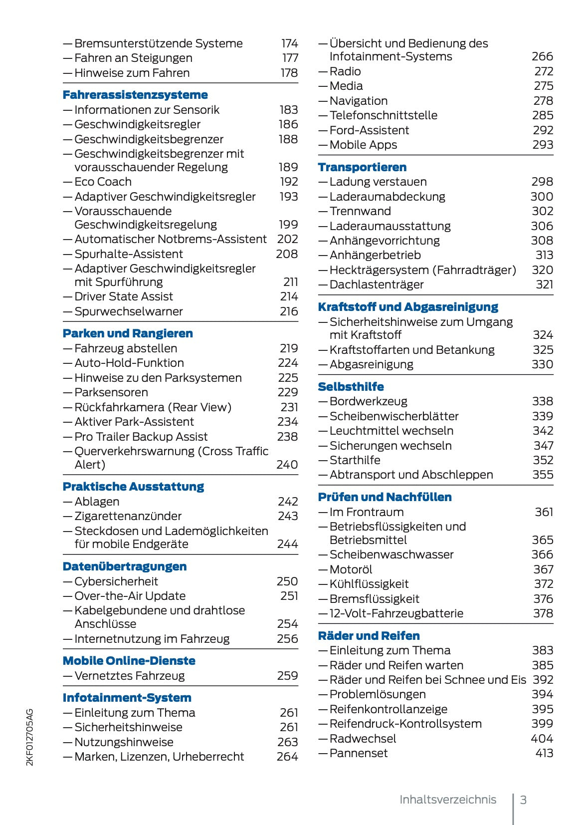 2025 Ford Tourneo Connect/Transit Connect Owner's Manual | German