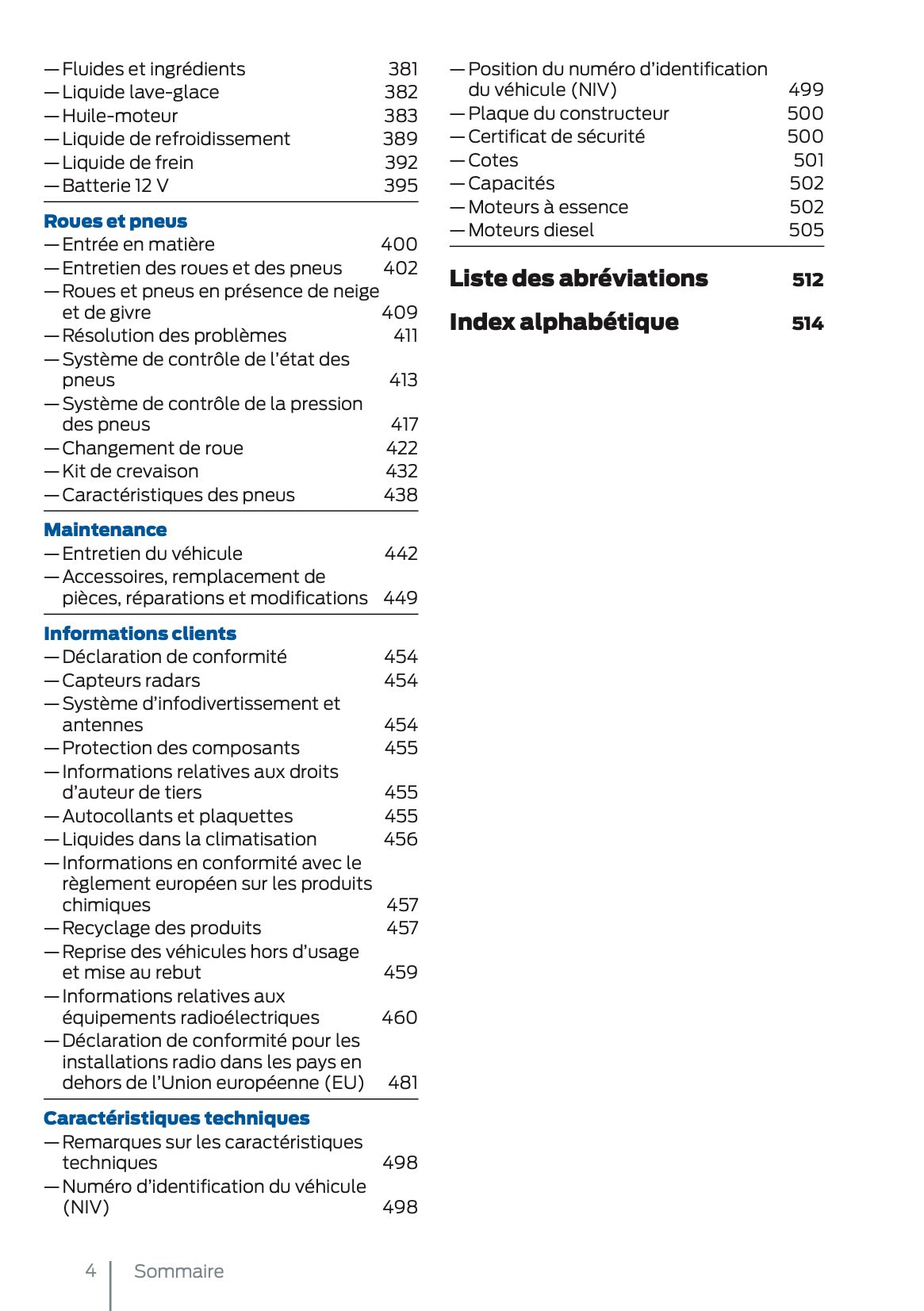 2025 Ford Tourneo Connect/Transit Connect Owner's Manual | French