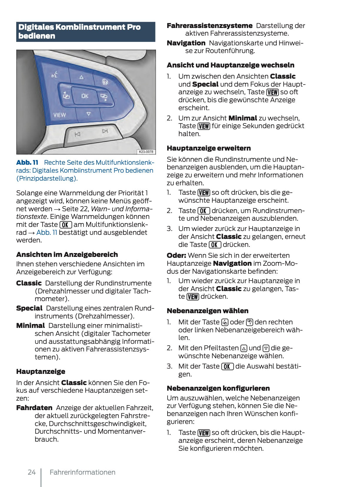 2025 Ford Tourneo Connect/Transit Connect PHEV Owner's Manual | German