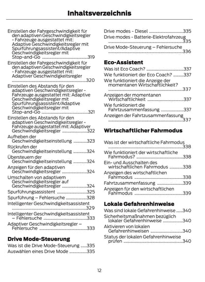 2024-2025 Ford Transit Owner's Manual | German