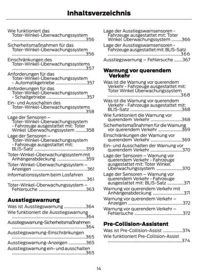 2024-2025 Ford Transit Owner's Manual | German