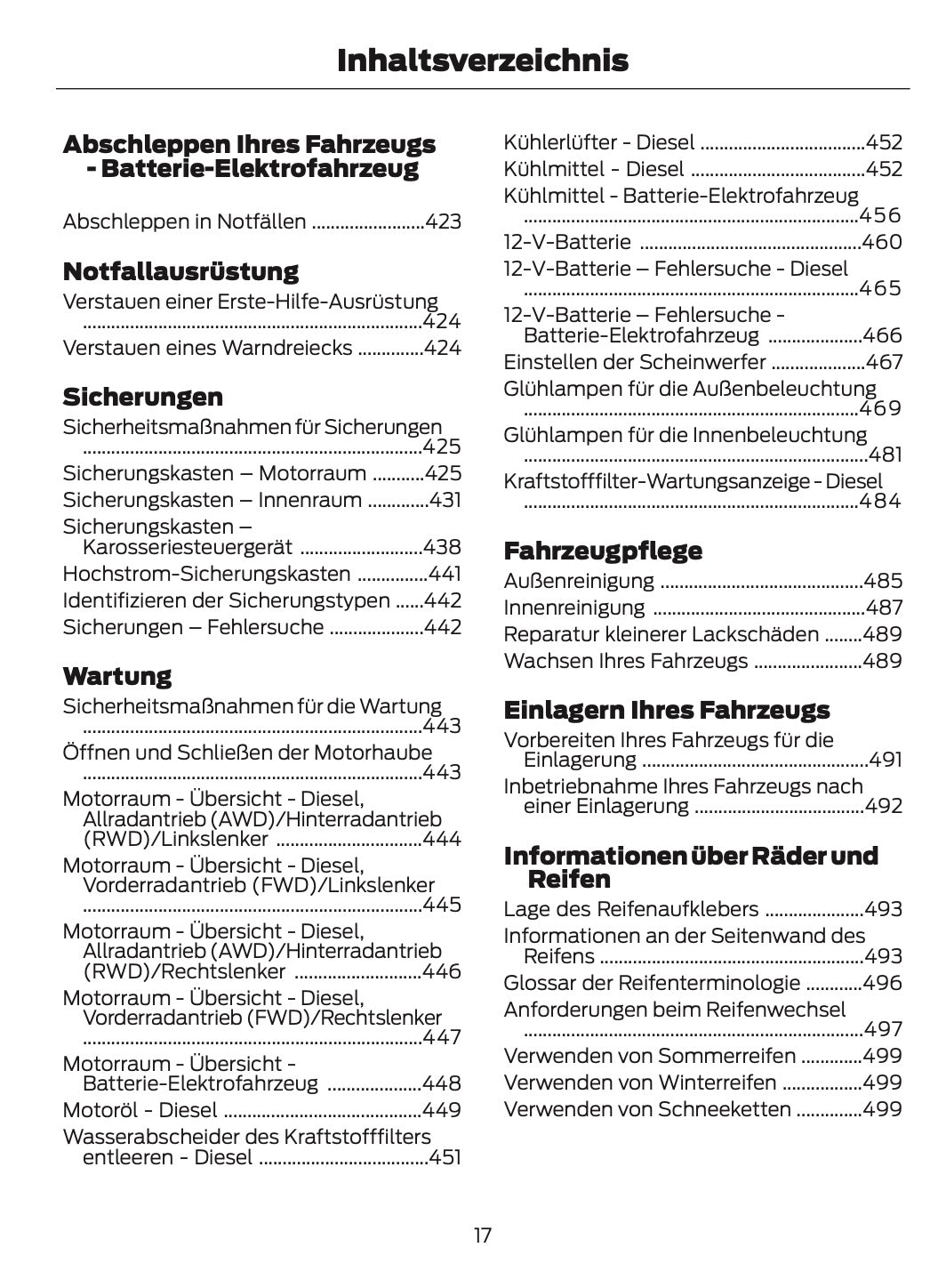 2024-2025 Ford Transit Owner's Manual | German
