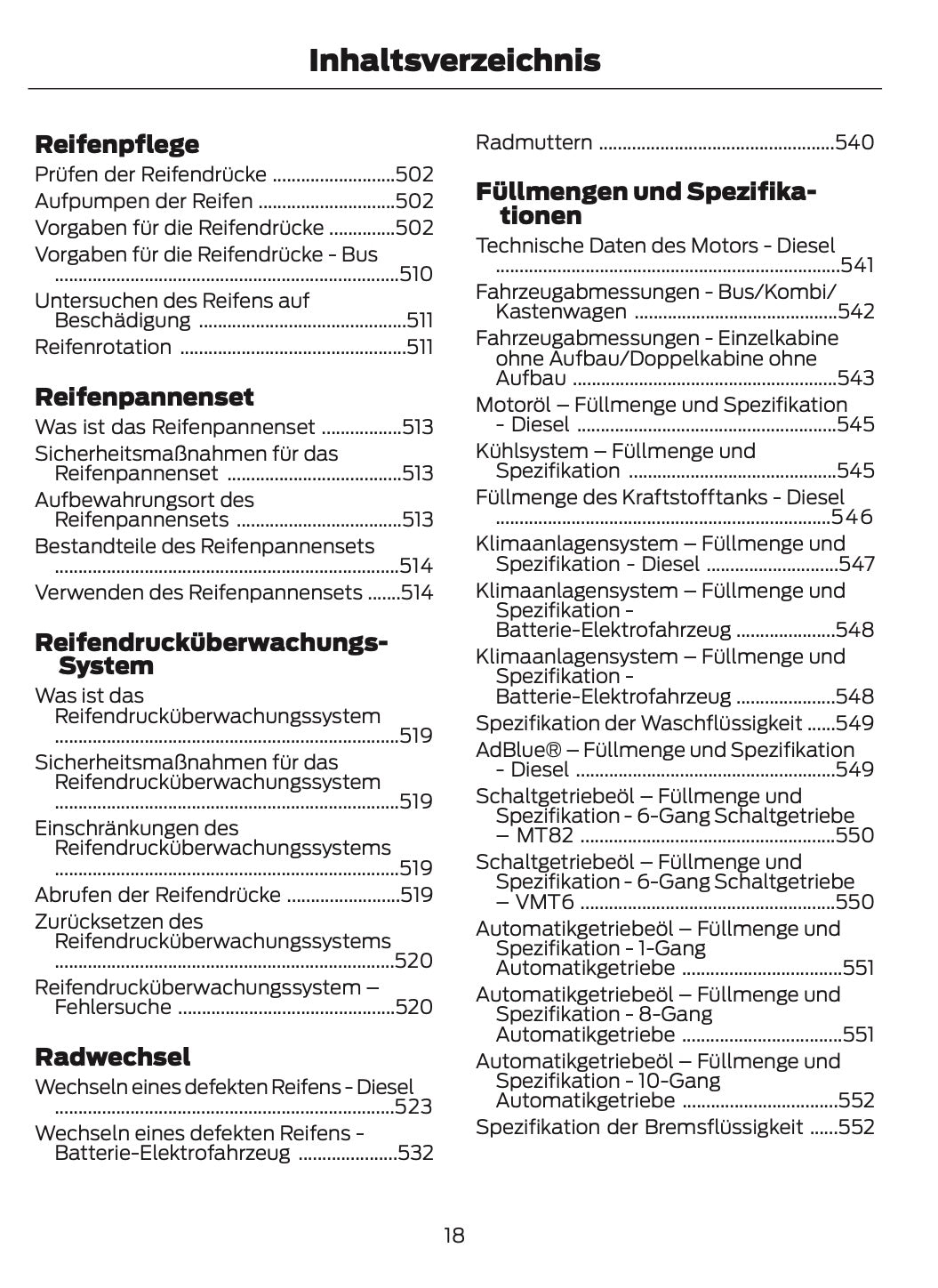 2024-2025 Ford Transit Owner's Manual | German
