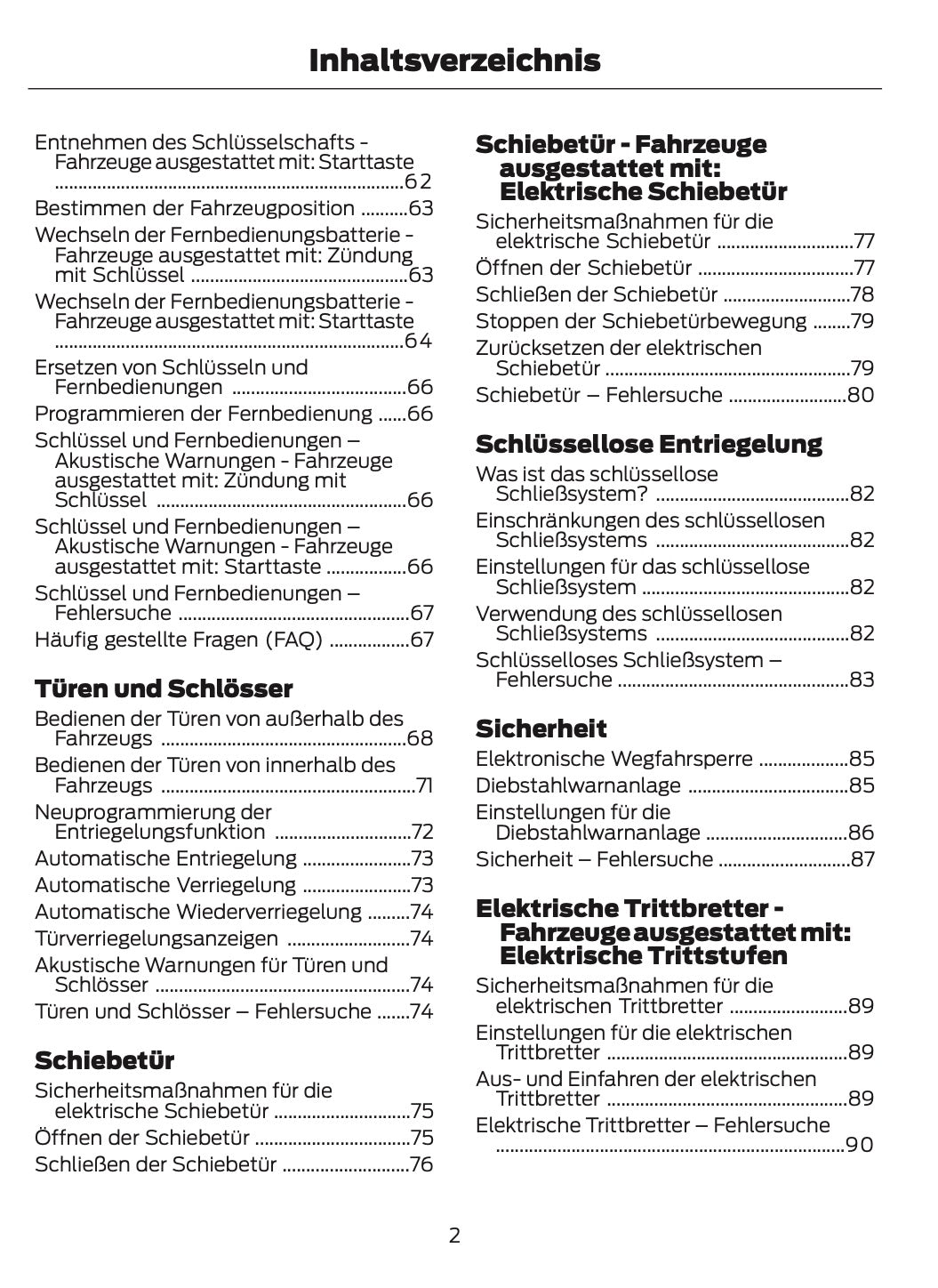 2024-2025 Ford Transit Owner's Manual | German