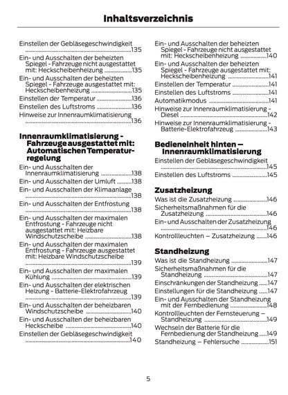 2024-2025 Ford Transit Owner's Manual | German