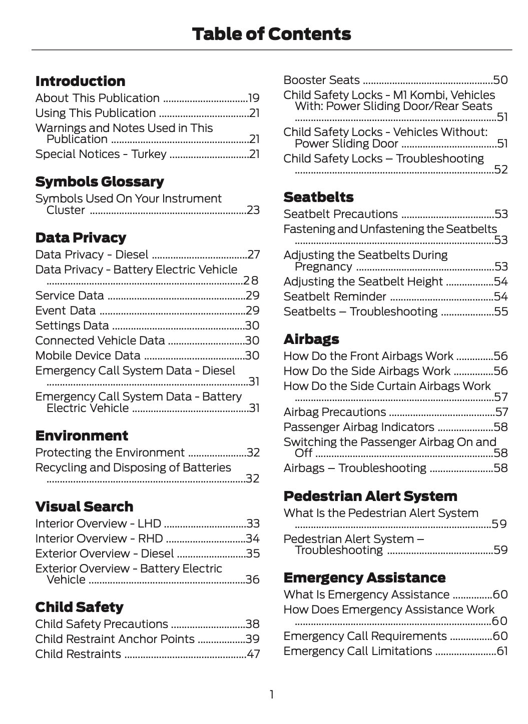 2026 Ford Transit Owner's Manual | English
