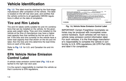 1998 Freightliner Business Class Trucks Owner's Manual | English