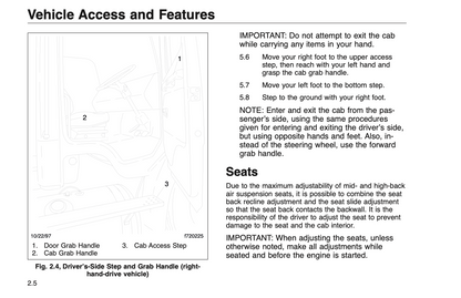 1998 Freightliner Business Class Trucks Owner's Manual | English