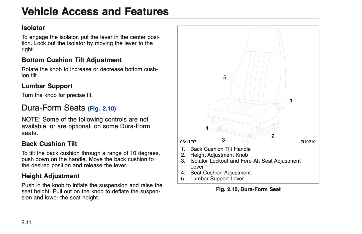 1998 Freightliner Business Class Trucks Owner's Manual | English