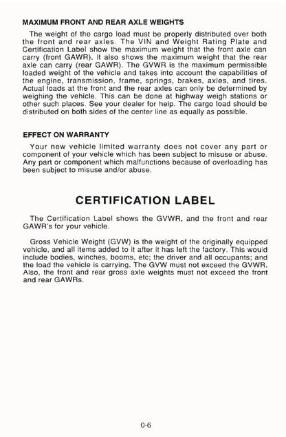 2007 GMC W-Series Owner's Manual | English