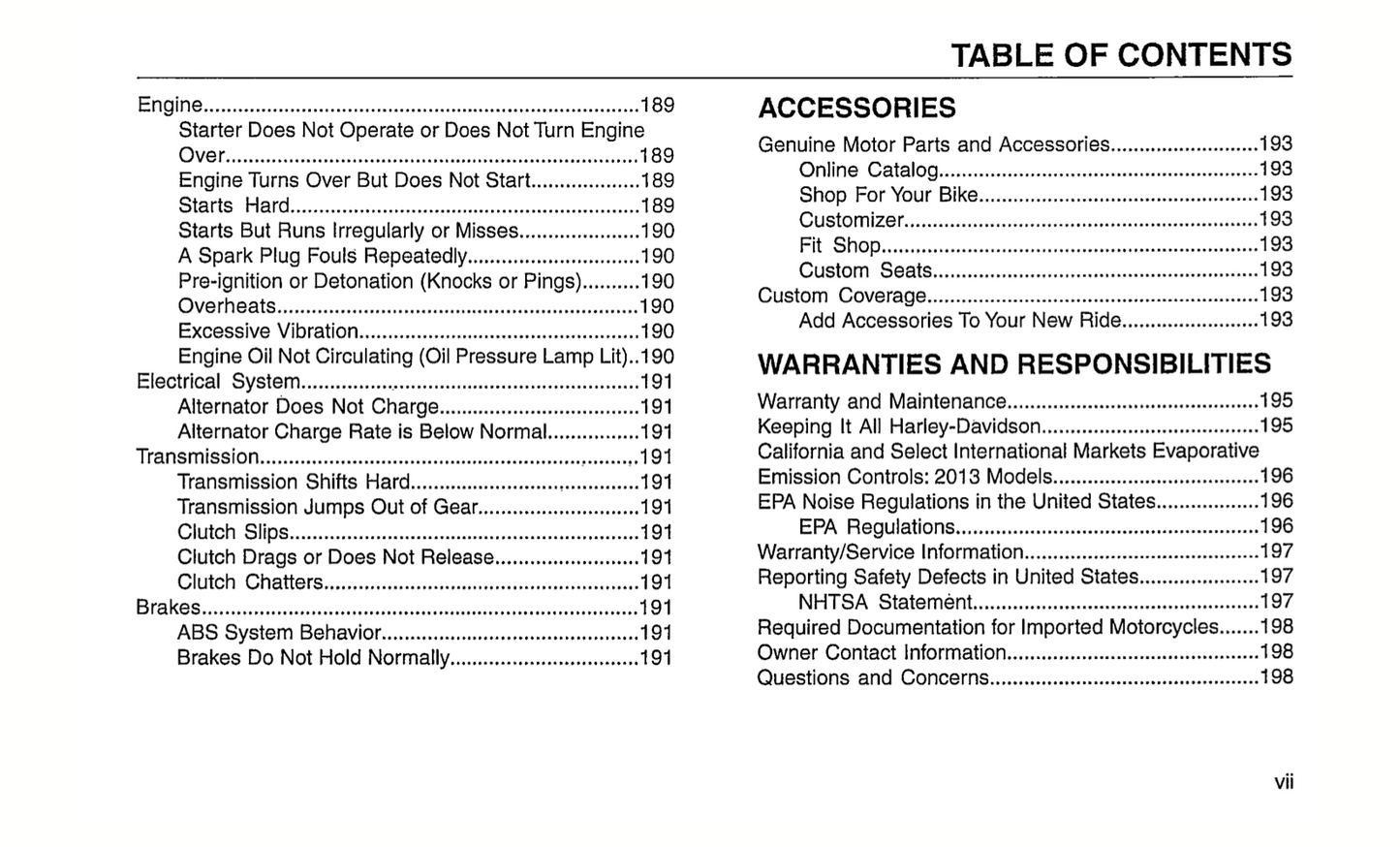 2013 Harley-Davidson FLHRSE5 Owner's Manual | English