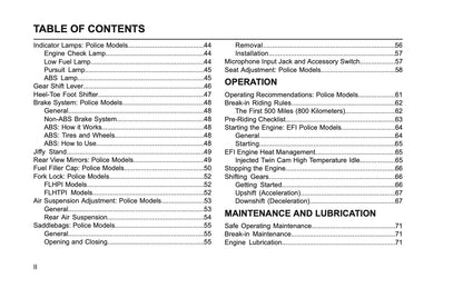 2006 Harley-Davidson Police Owner's Manual | English US