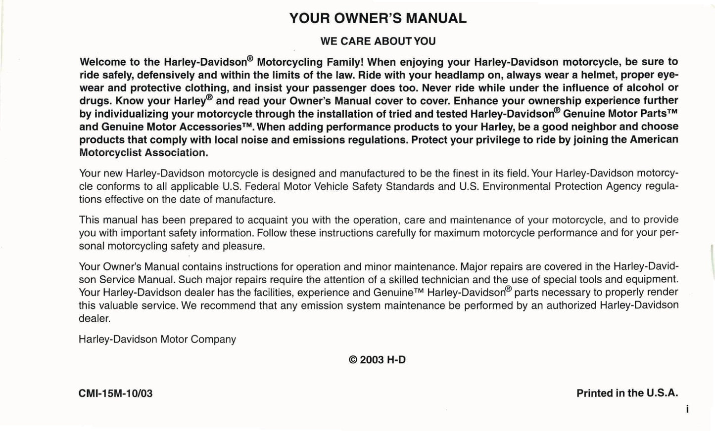 2004 Harley-Davidson Sportster Owner's Manual | Dutch