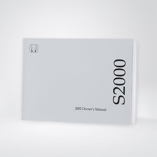 2002 Honda S2000 Owner's Manual | English US