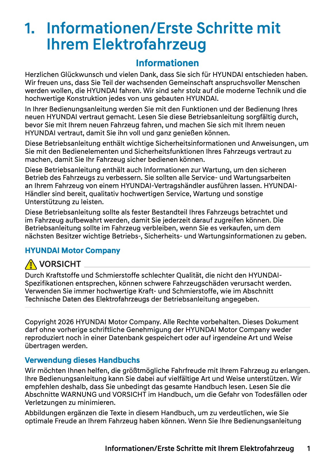 2026 Hyundai Inster Owner's Manual | German
