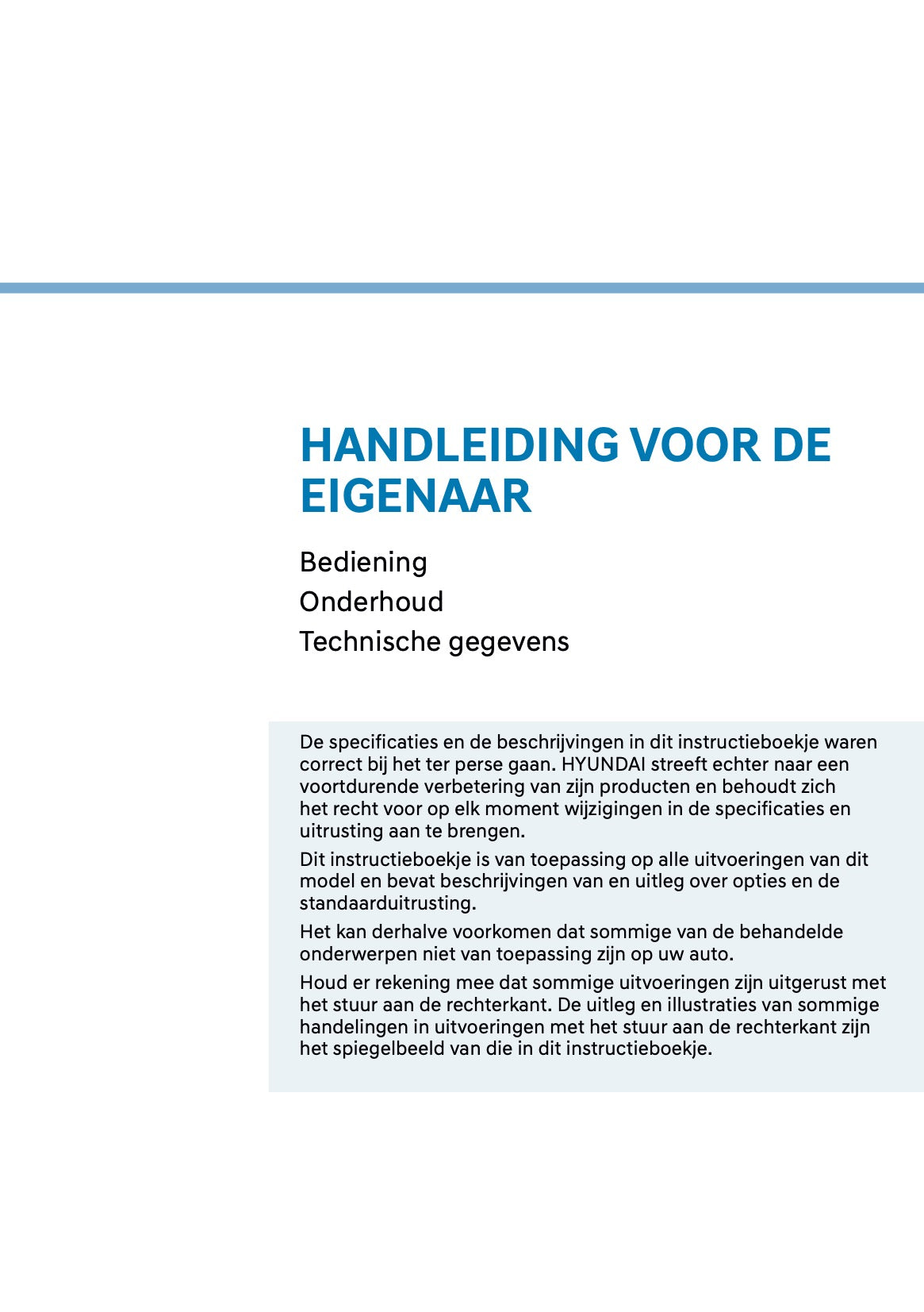 2027 Hyundai Inster Owner's Manual | Dutch