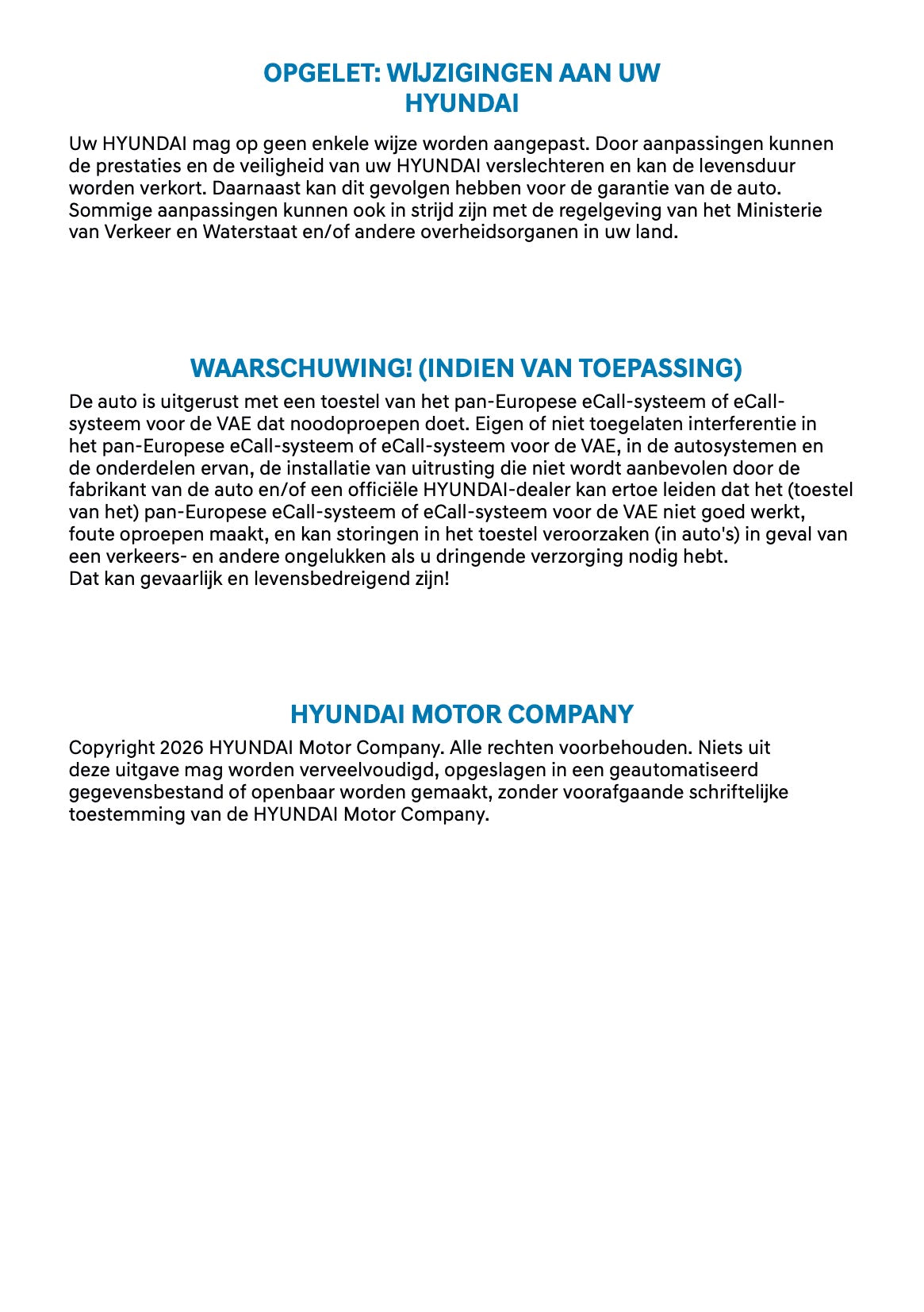 2026 Hyundai Ioniq 6 Gebruikershandleiding | Nederlands