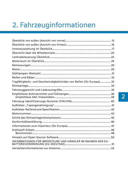 2026 Hyundai Kona Owner's Manual | German
