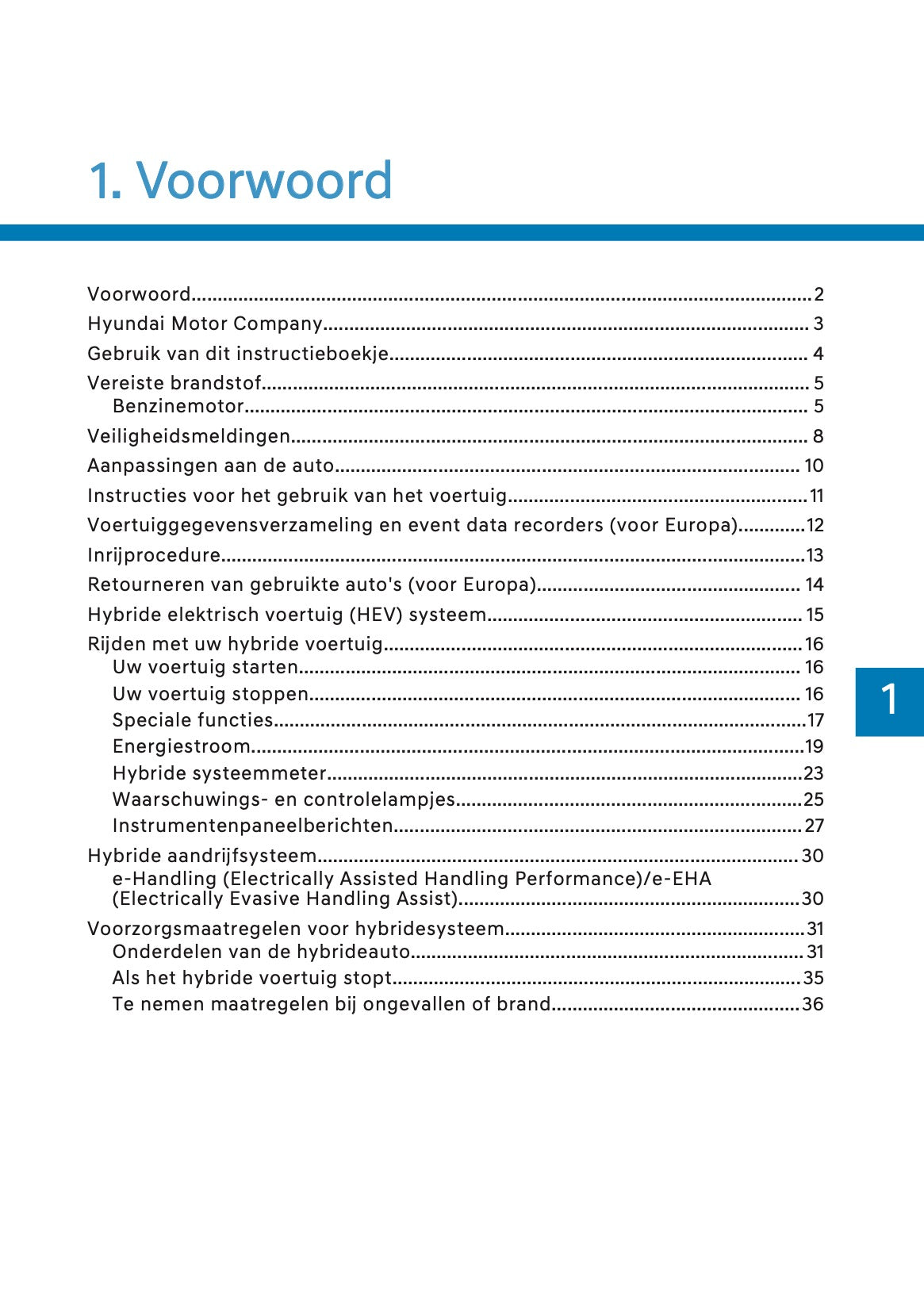 2026 Hyundai Kona Hybrid Gebruikershandleiding | Nederlands