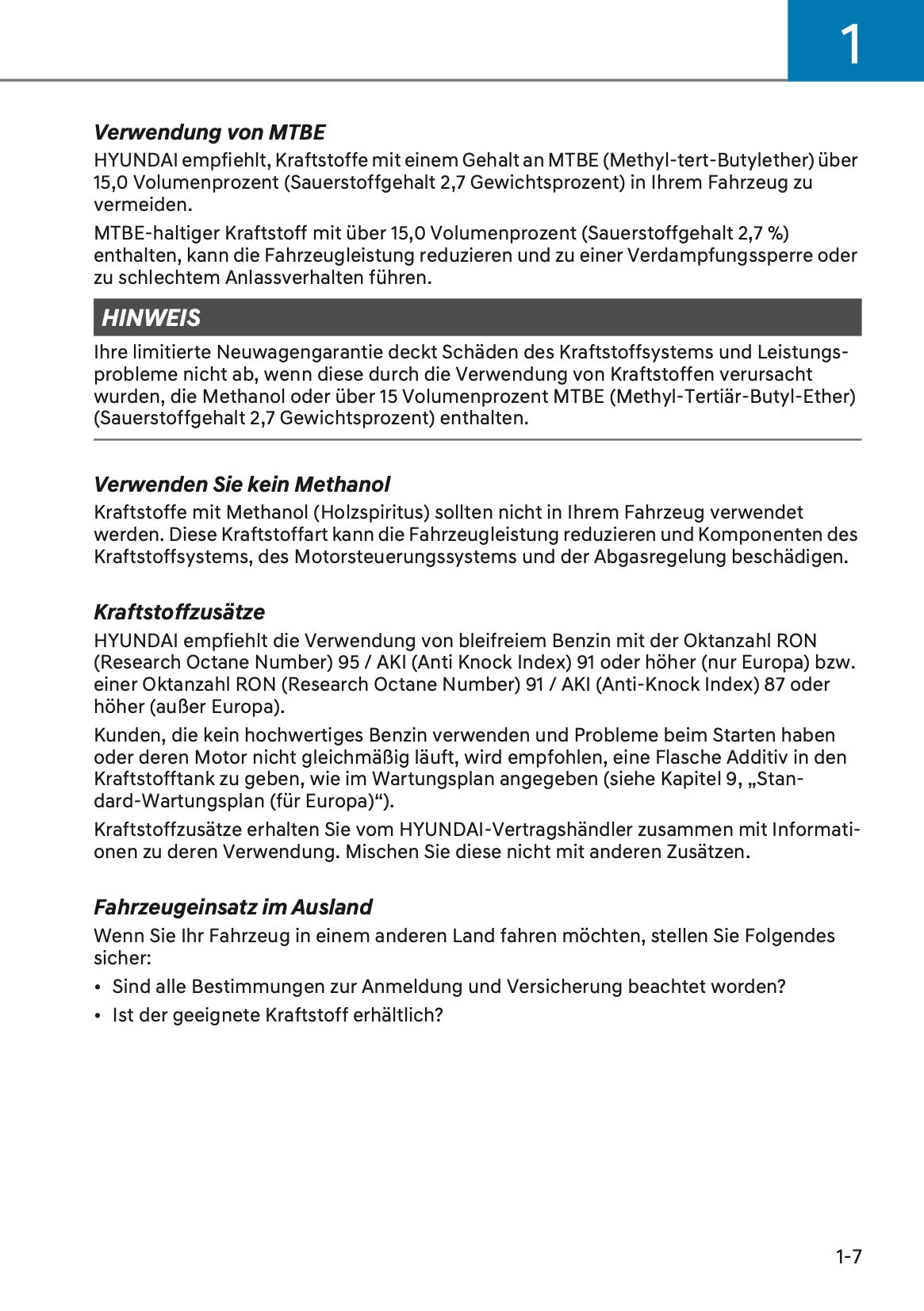 2025 Hyundai Tucson Owner's Manual | German