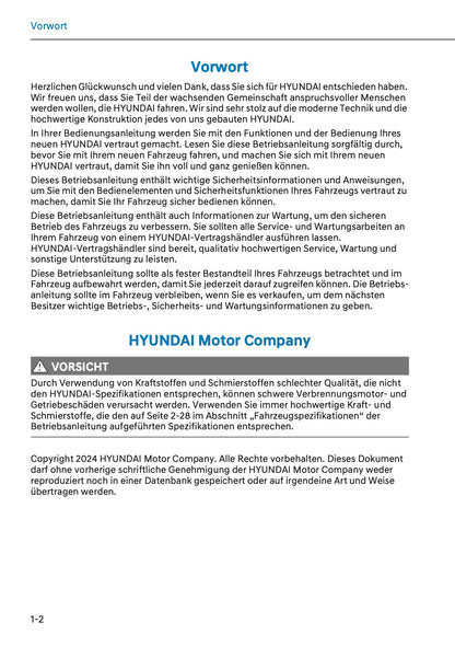 2025 Hyundai Tucson Owner's Manual | German