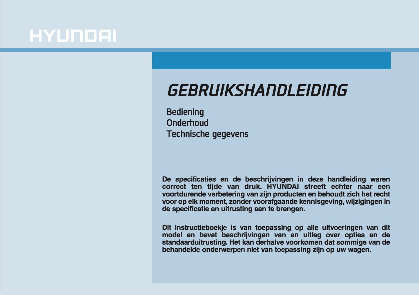 2018-2020 Hyundai Tucson Gebruikershandleiding | Nederlands