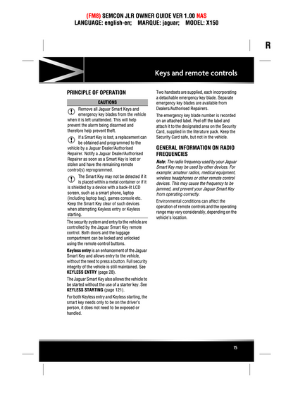 2011 Jaguar XK Owner's Manual | English