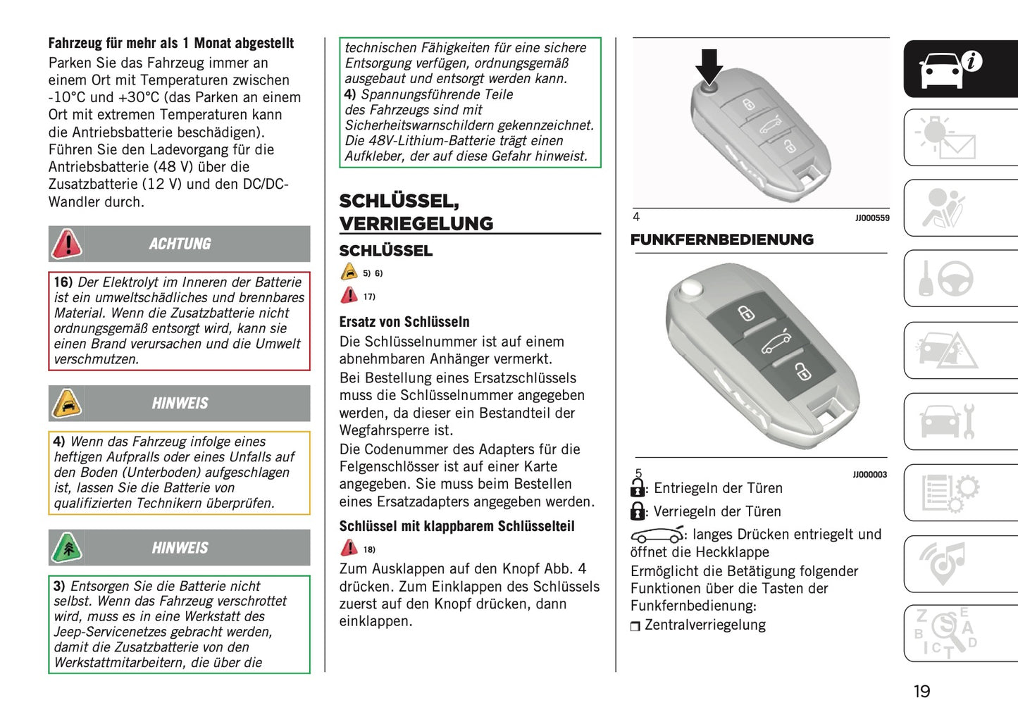 2025 Jeep Avenger Owner's Manual | German