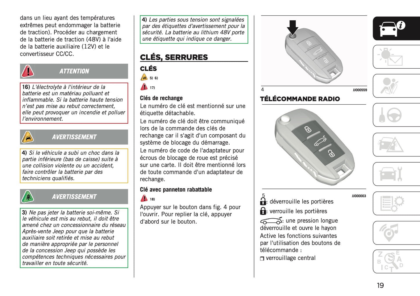 2025-2026 Jeep Avenger Owner's Manual | French
