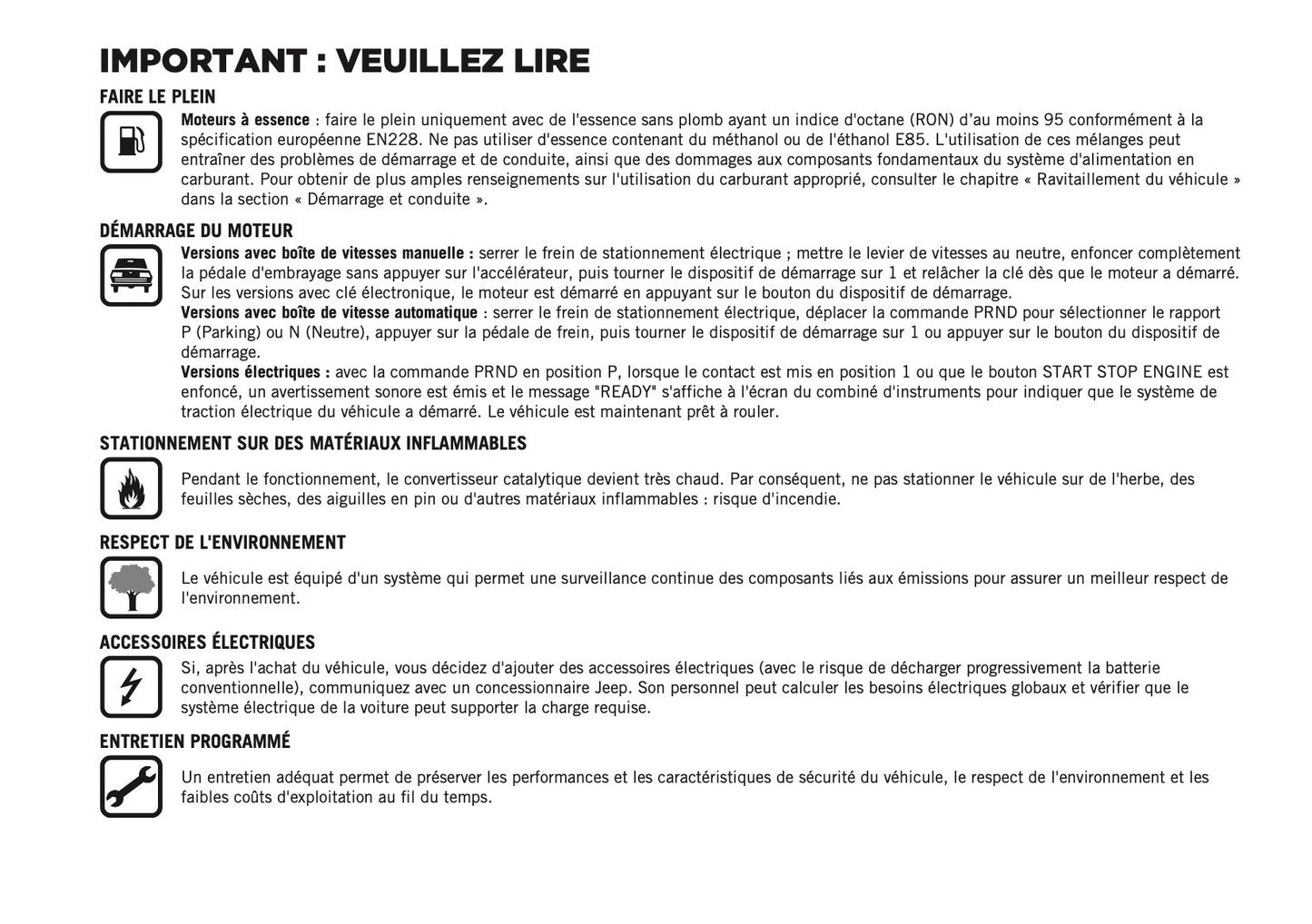 2025-2026 Jeep Avenger Owner's Manual | French