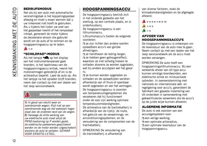 2025 Jeep Avenger Gebruikershandleiding | Nederlands