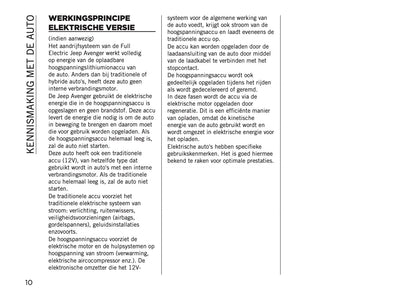 2026 Jeep Avenger Gebruikershandleiding | Nederlands