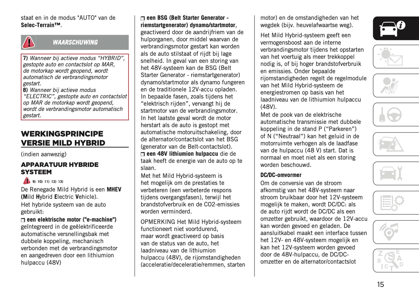 2022-2023 Jeep Renegade Gebruikershandleiding | Nederlands