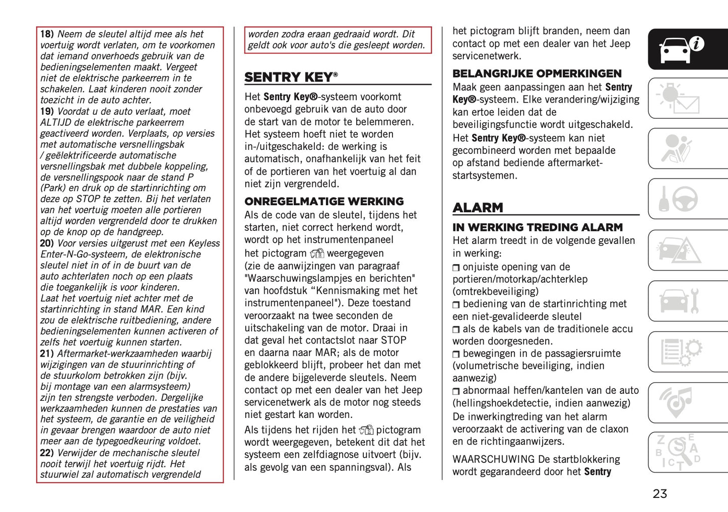 2022-2023 Jeep Renegade Gebruikershandleiding | Nederlands