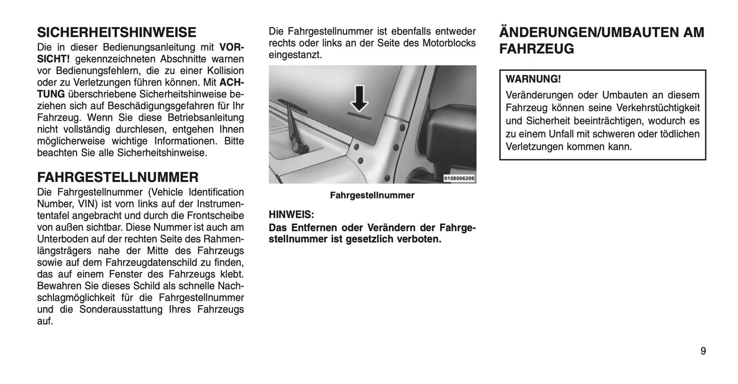 2015 Jeep Wrangler Owner's Manual | German