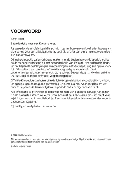 2022-2023 Kia Rio Gebruikershandleiding | Nederlands