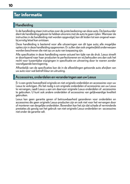 2016-2017 Lexus CT 200h Gebruikershandleiding | Nederlands